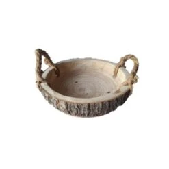 Paulownia Mand Met Handvaten - Ø 30 Cm