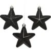 Kerstster - Zwart - Set Van 6 Stuks