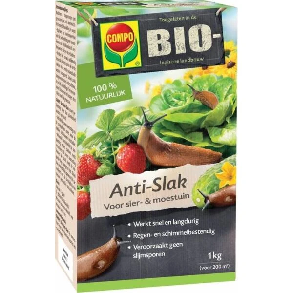 Bio Anti-Slakkenkorrels COMPO Naturabell 1 Kg Voor 200 M²