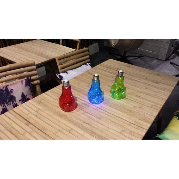 Sfeerlamp In Kleuren - Gloeilamp Met Ledslinger - Set Van 4 Stuks - Afbeelding 4